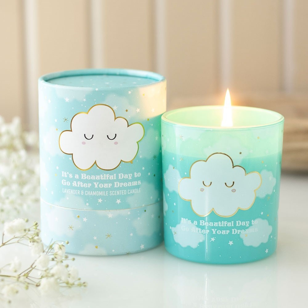 Something Different - Cloud Print Lavender & Chamomile Geurkaars - Multicolours
